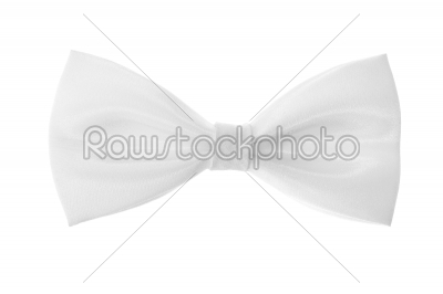 a white bow-tie on white background