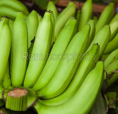 an A organic green bananas 