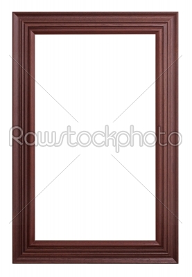 Antique wooden brown frame.
