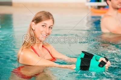 Aquarobics or hydrotherapy in spa