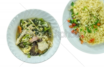 asian soup and noodles