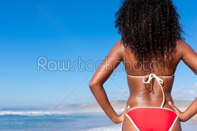 Attractive Woman in bikini on beach