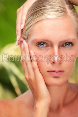 Beauty portrait of a blond woman