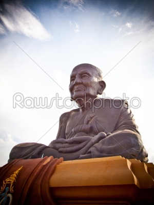 big monk bronze statue