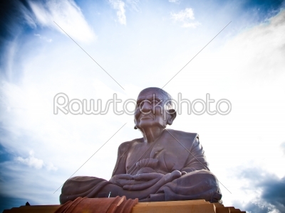 big monk bronze statue
