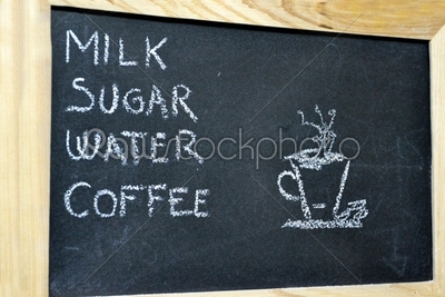 blacboard coffee food list 