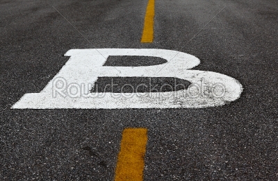 Black B Sign 