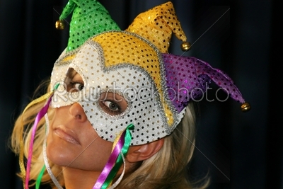 Blond Woman With Mask