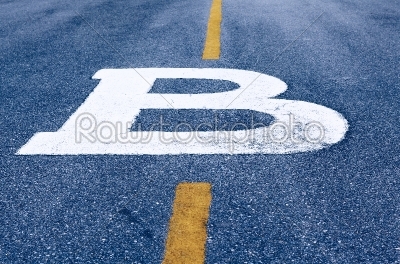 Blue B Sign 