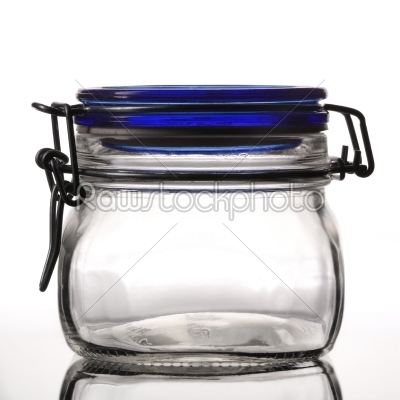 Blue cap jar