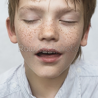 boy with freckles