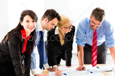 Business - People in office working as team
