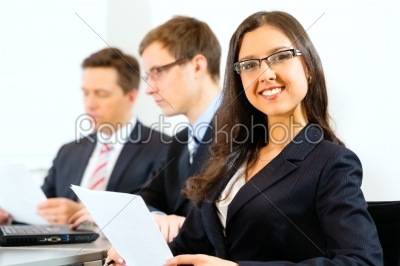 Business people during meeting in office