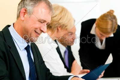 Business team working in a meeting