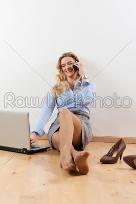 Businesswoman at home
