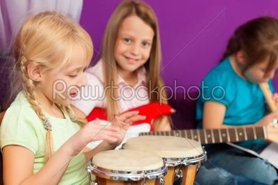 Children making music