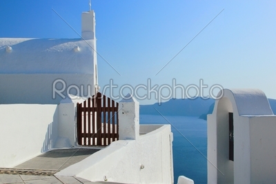 Classical Greek architecture of the streets in Oia