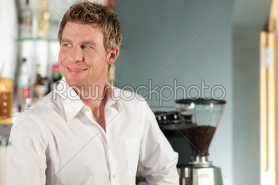 Coffeeshop - barista in his cafï¿½
