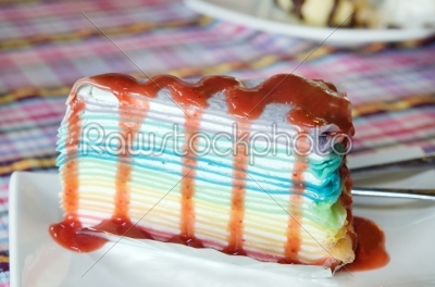 colorful  crepe cake