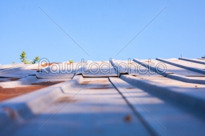 Corrugated roof background