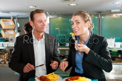 Couple with snack for lunch