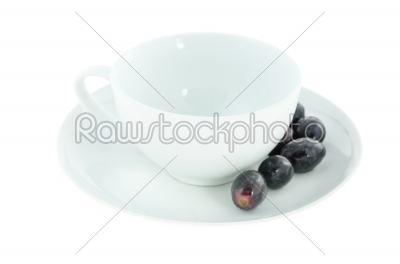 cup and grapes