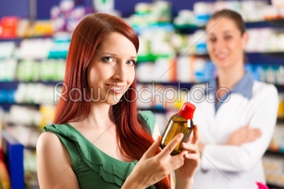 Customer in a pharmacy