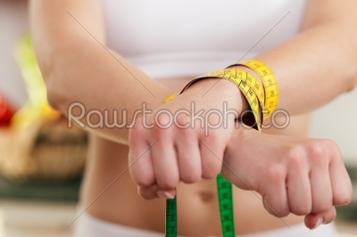 Dieting gone wild - Woman handcuffed