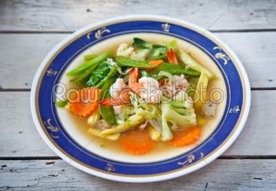Dish of asian food