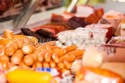 Display in a butcher?s shop