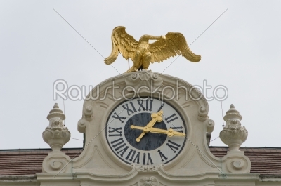 Entrance clock with eagle