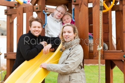 Family on the playground