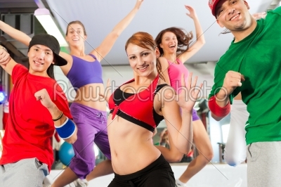 Fitness - Zumba dance training in gym