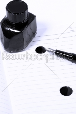 fountain pen and notebook