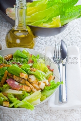 fresh homemade ceasar salad