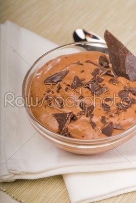 fresh homemade chocolate mousse