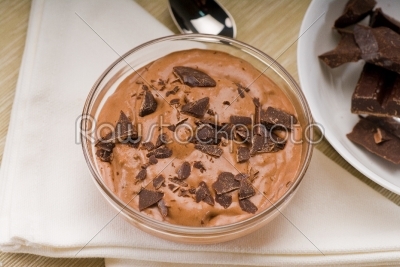 fresh homemade chocolate mousse