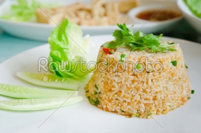 fried rice and fresh vegetable