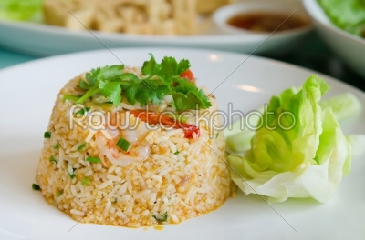 fried rice on white plate