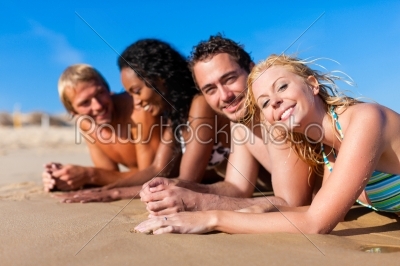 Friends on beach vacation