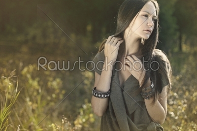 girl on the nature