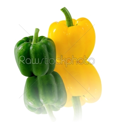 green and yellow sweet pepper
