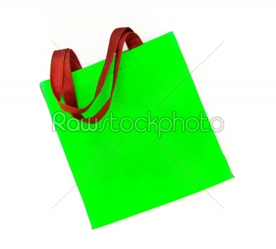 green fabric bag