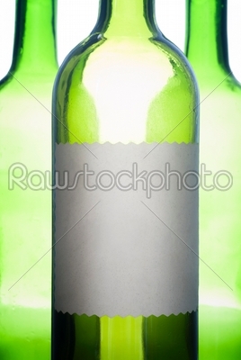 Green Wine Bottles With Label