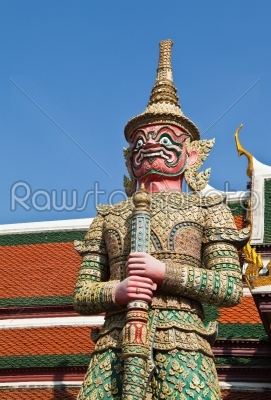 Guardian statue at the temple