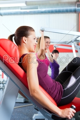 gym people doing strength or sports training 