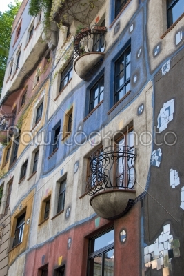 Hundertwasser Haus with terraces  - Vienna