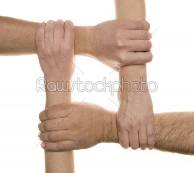 Interlocked hands 