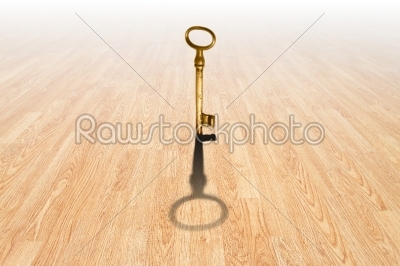 key over seamless beech floor