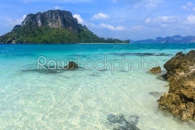 landscape of tropical island beach 